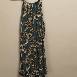 Emerald floral dress